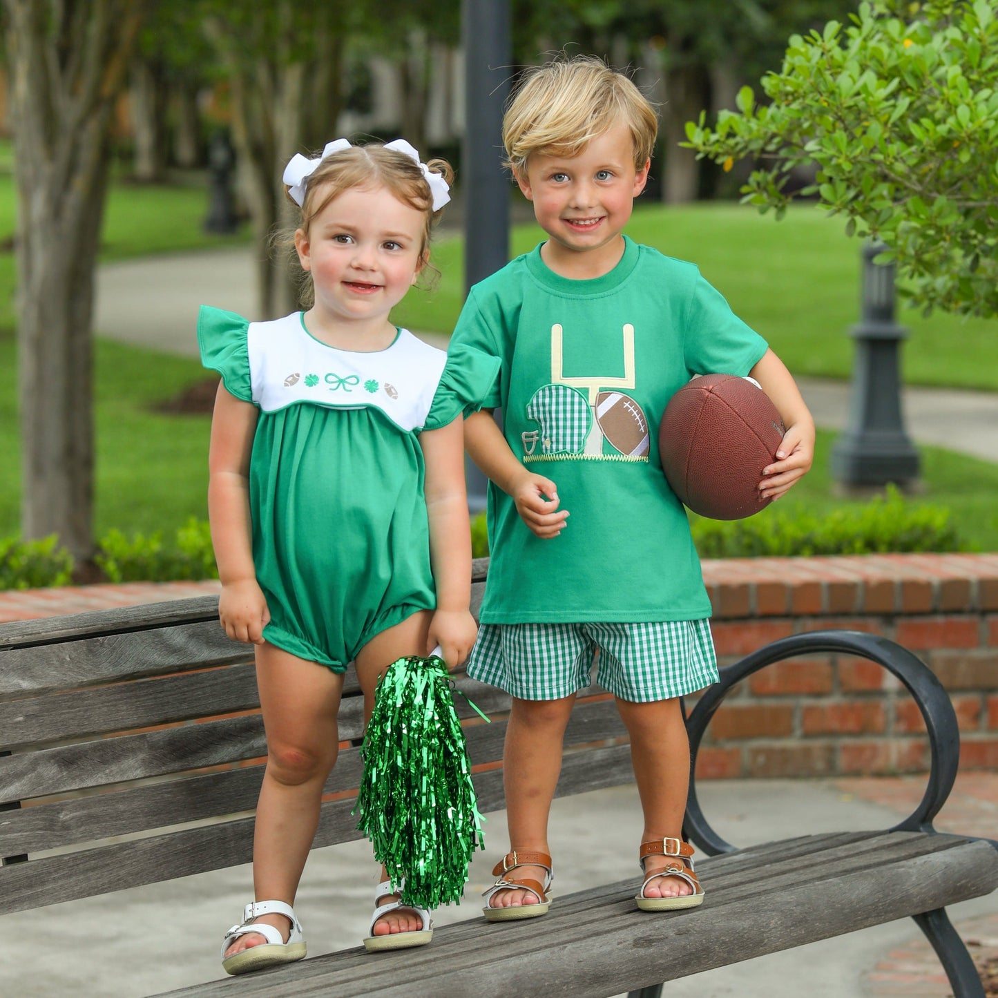 Team Spirit Scallop Bubble/Dress- Kelly Green