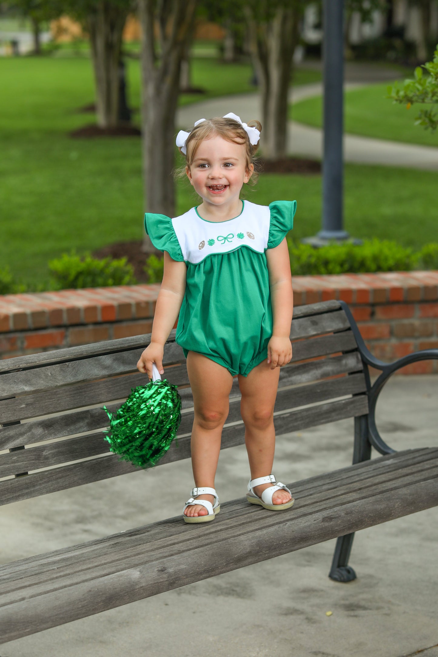 Team Spirit Scallop Bubble/Dress- Kelly Green