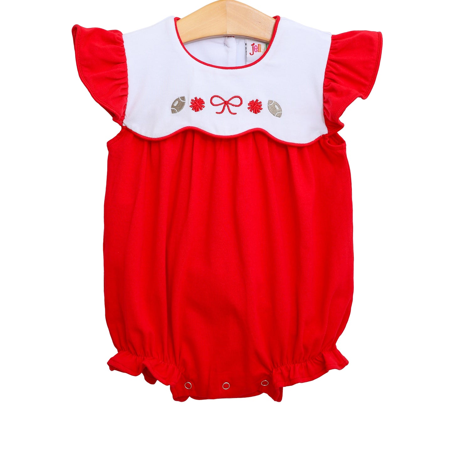 Team Spirit Scallop Bubble/Dress- Red