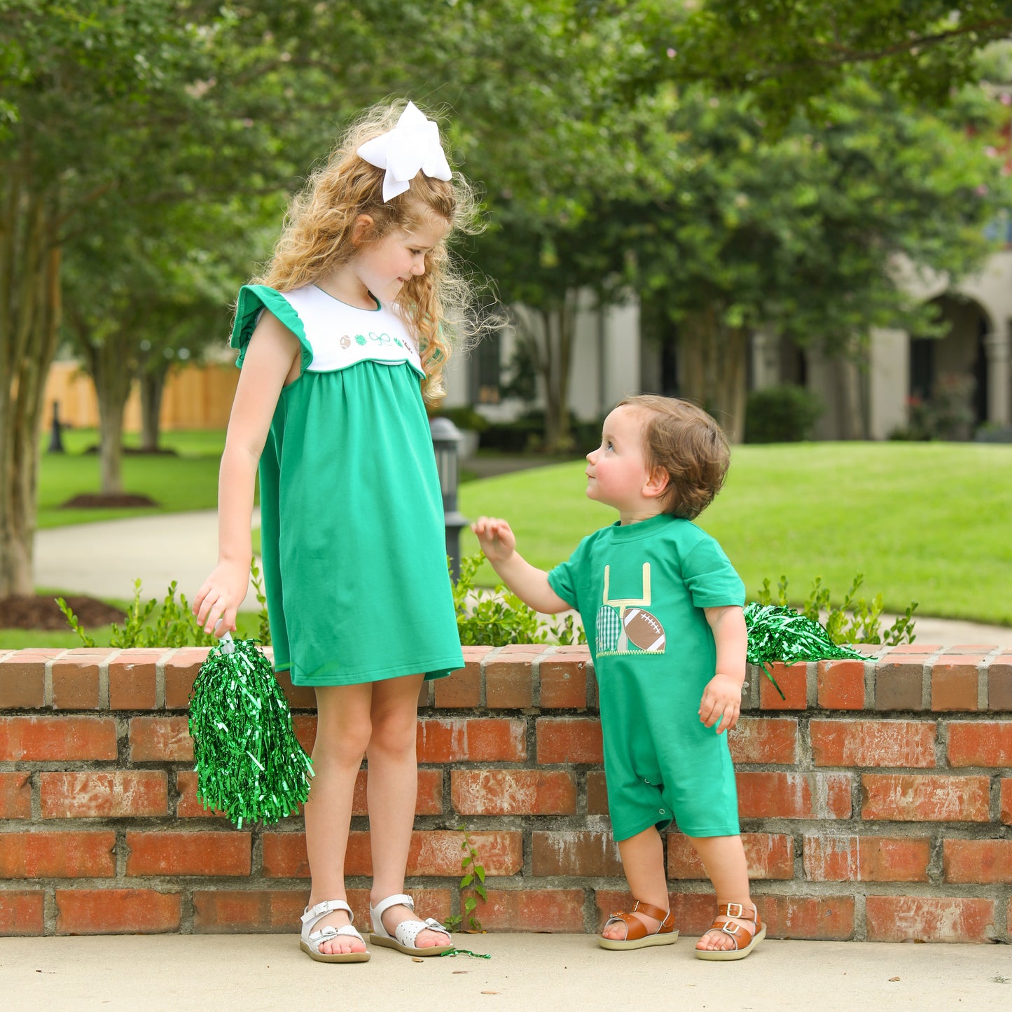 Team Spirit Scallop Bubble/Dress- Kelly Green