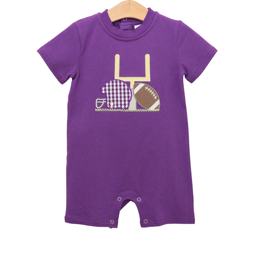 Touch Down Romper- Purple