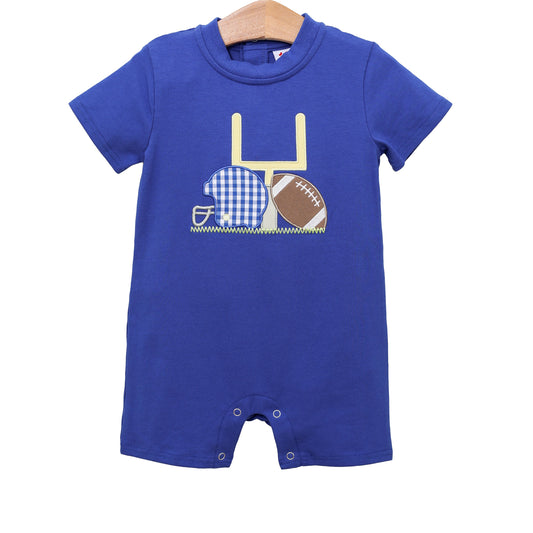 Touch Down Romper- Royal Blue