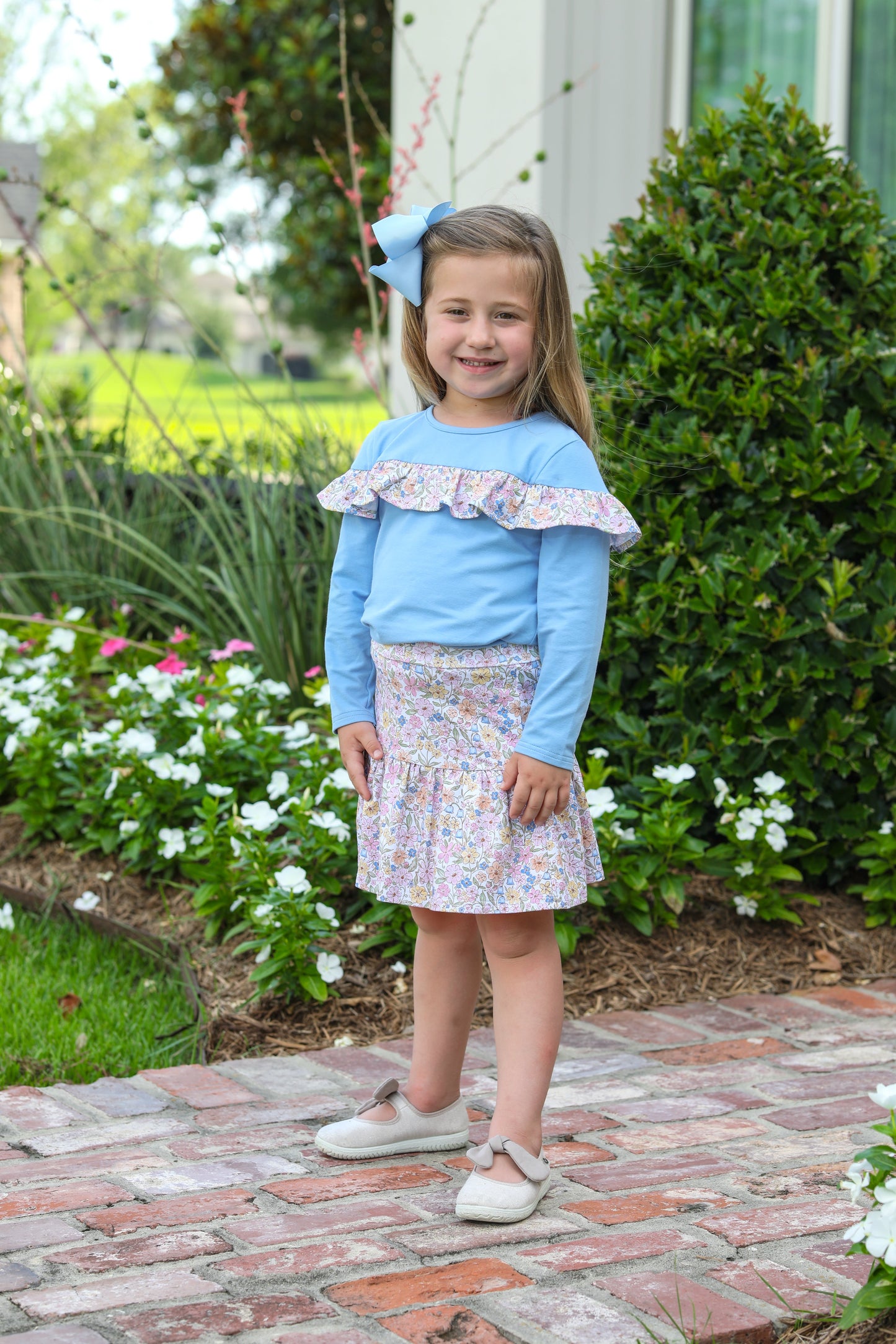 Vintage Floral Skort Set