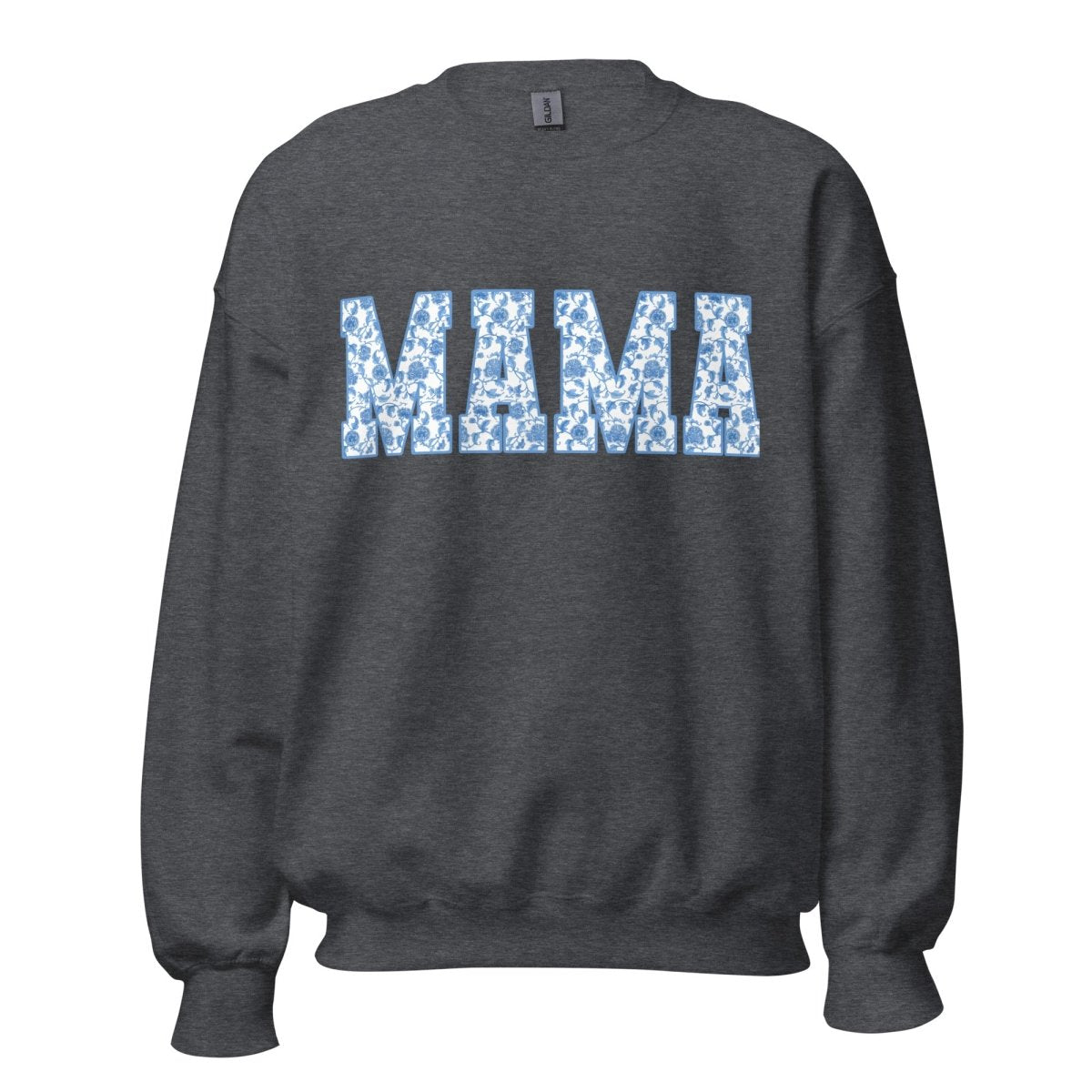 'Blue & White Chinoiserie 'Mama' Crewneck Sweatshirt