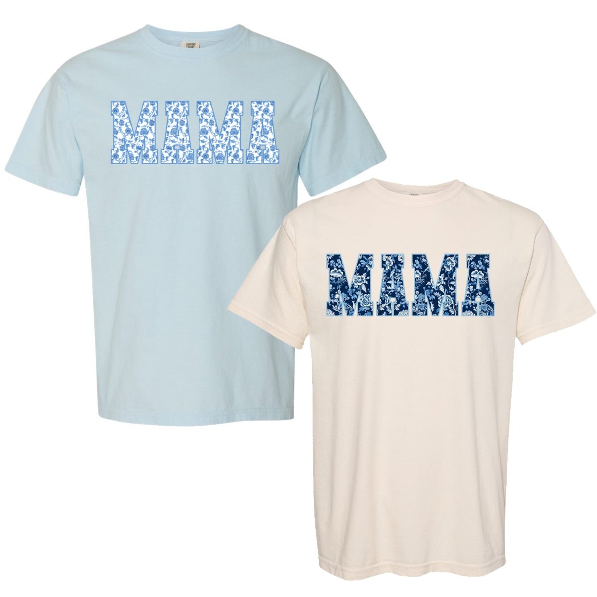 'Blue & White Chinoiserie Mama' T-Shirt