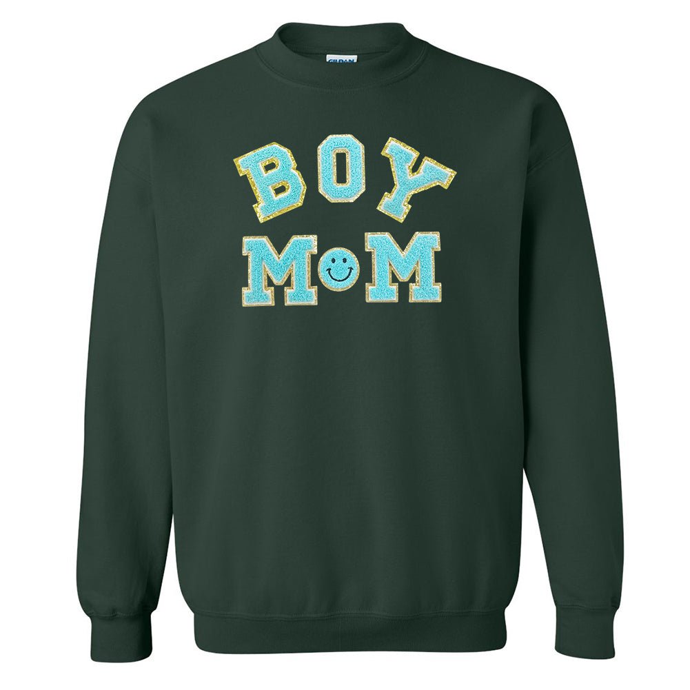 Boy Mom Letter Patch Sweatshirt