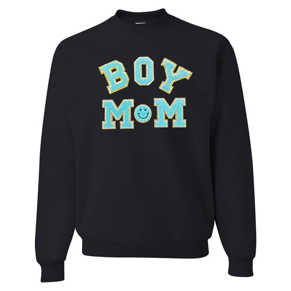 Boy Mom Letter Patch Sweatshirt