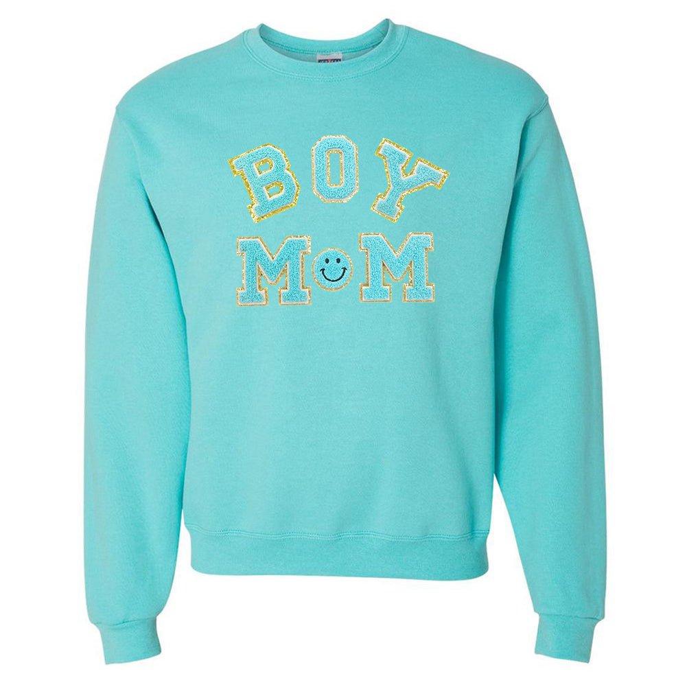 Boy Mom Letter Patch Sweatshirt