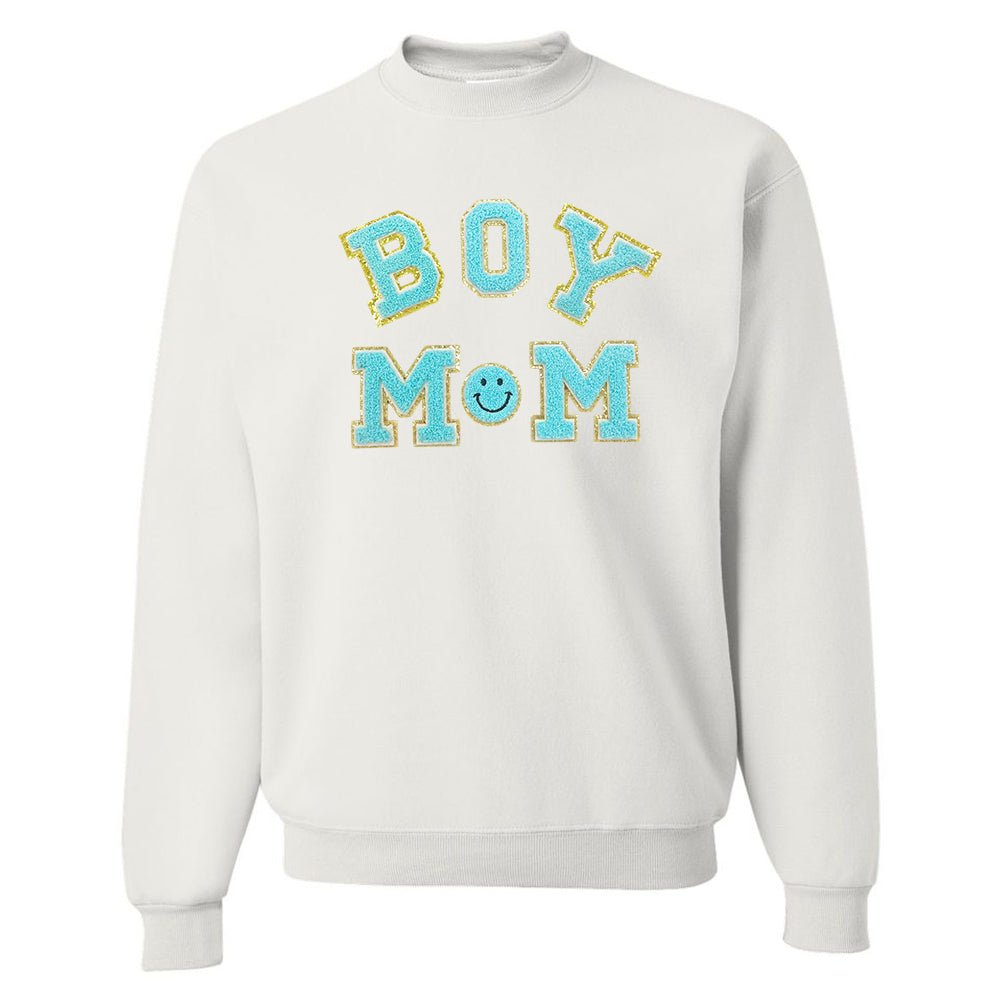 Boy Mom Letter Patch Sweatshirt