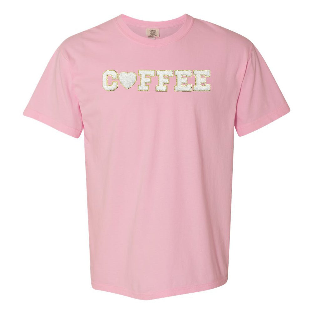 Coffee Heart Letter Patch Comfort Colors T-Shirt