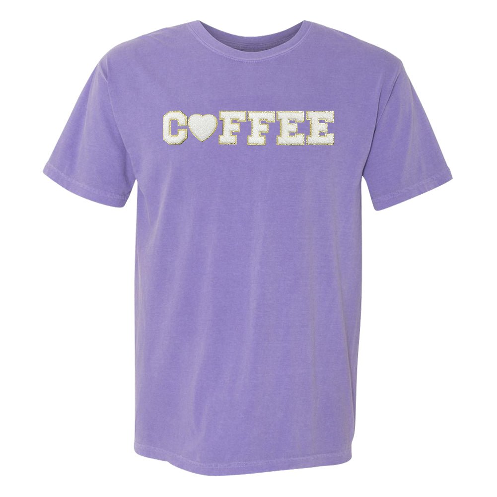 Coffee Heart Letter Patch Comfort Colors T-Shirt