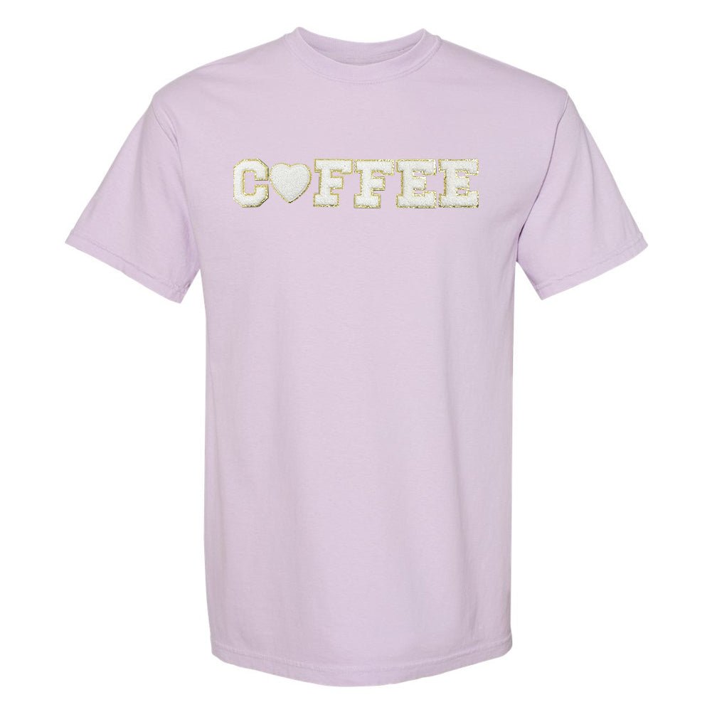 Coffee Heart Letter Patch Comfort Colors T-Shirt