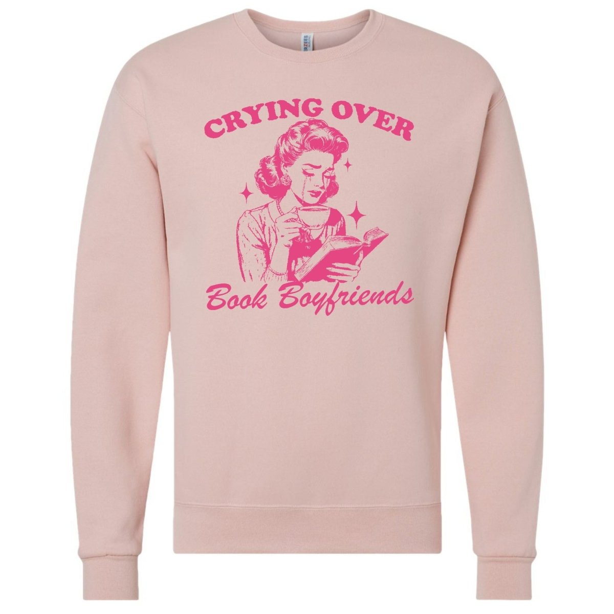 'Crying Over Book Boyfriends' Crewneck Sweatshirt