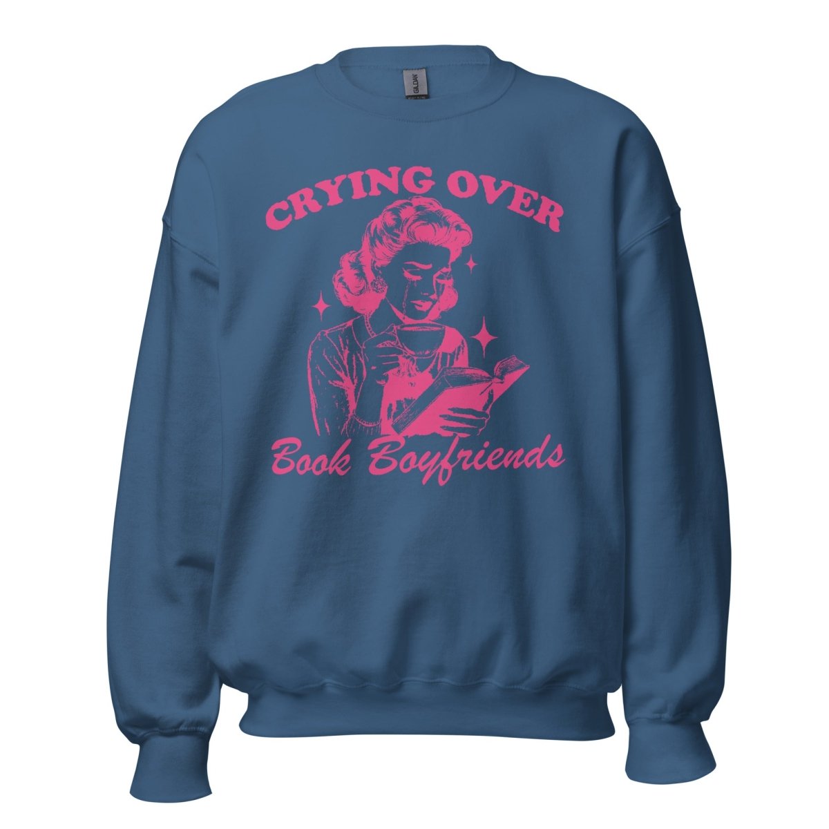 'Crying Over Book Boyfriends' Crewneck Sweatshirt