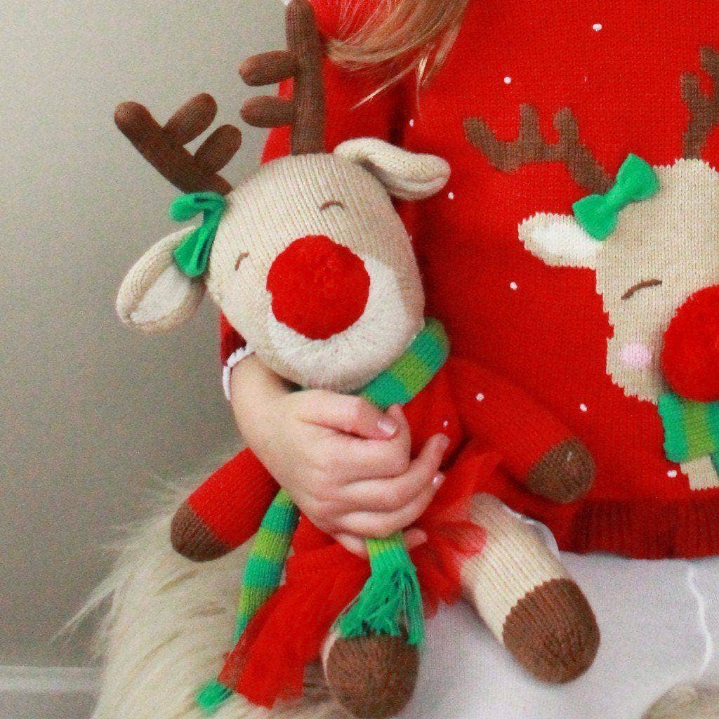 Ruby the Reindeer Knit Doll: 12" Plush