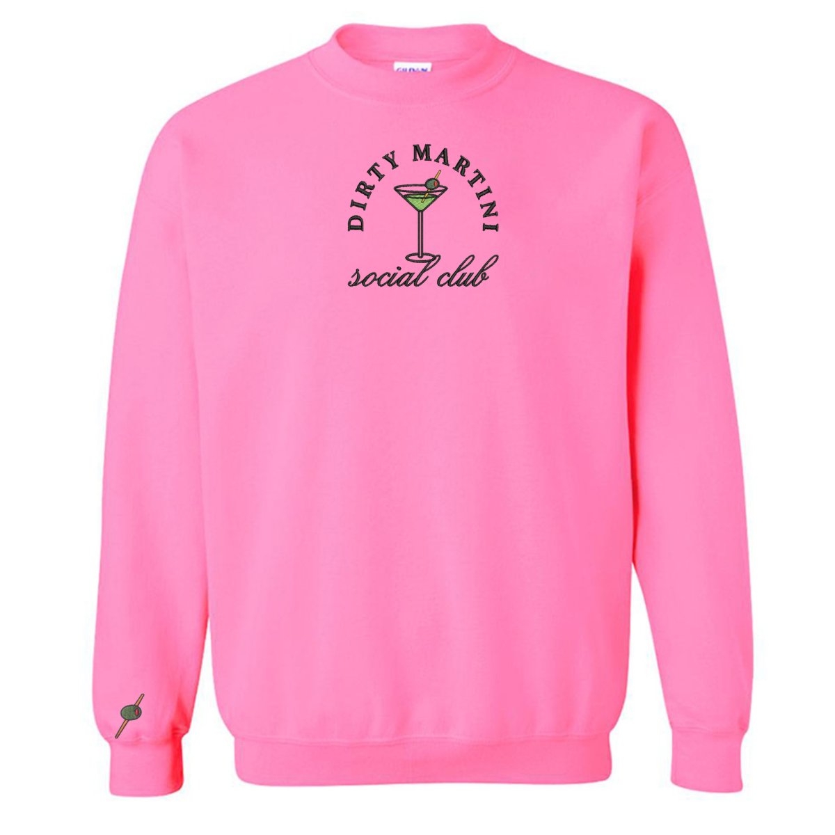 'Dirty Martini Social Club' Crewneck Sweatshirt