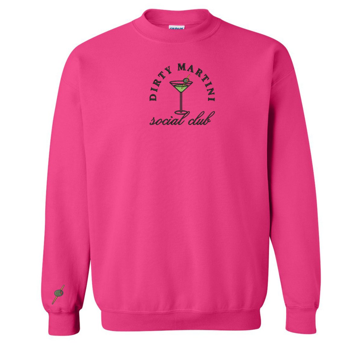 'Dirty Martini Social Club' Crewneck Sweatshirt