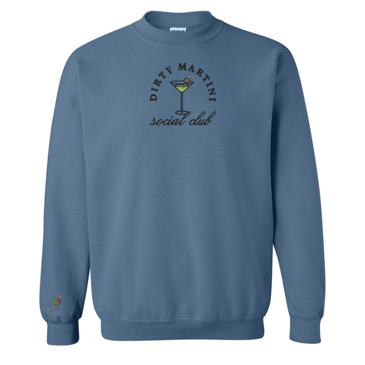 'Dirty Martini Social Club' Crewneck Sweatshirt