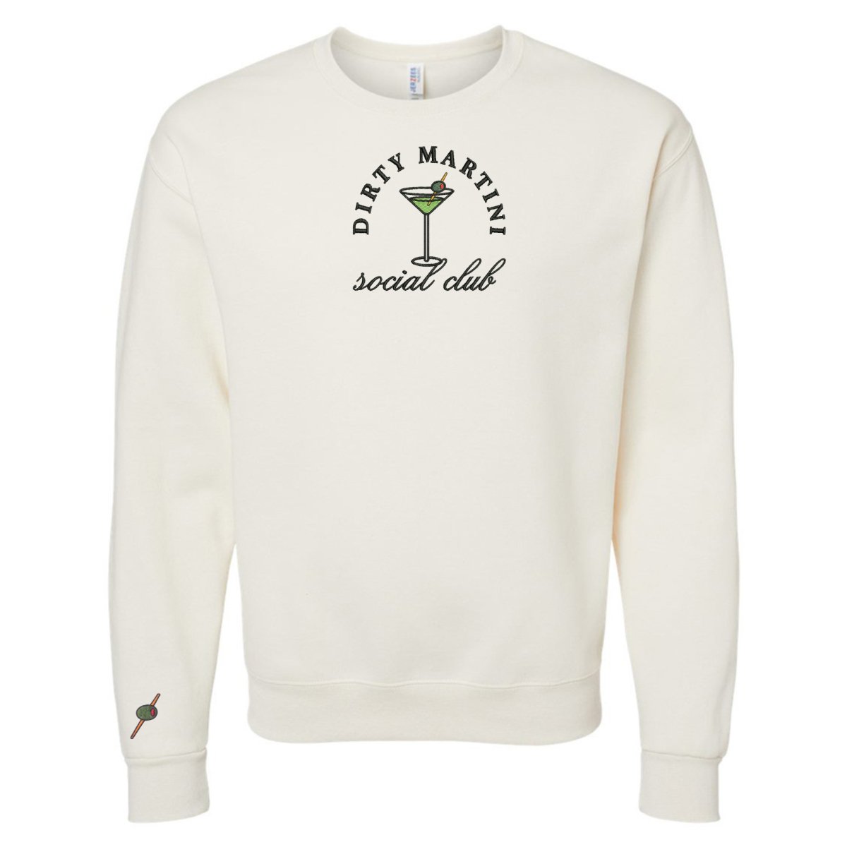 'Dirty Martini Social Club' Crewneck Sweatshirt