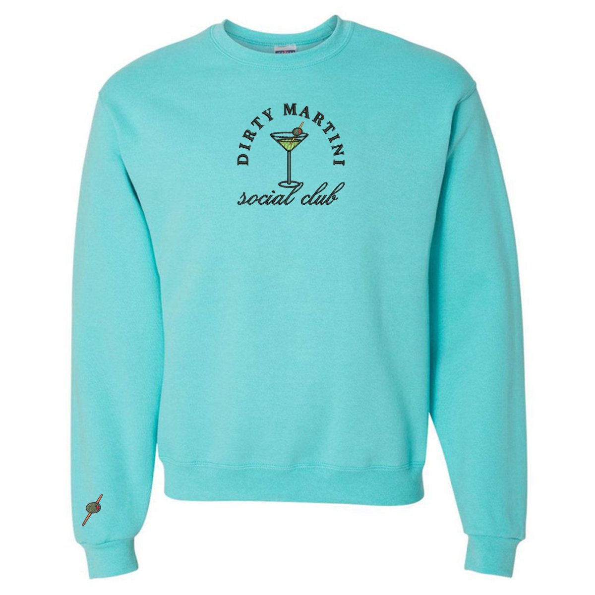 'Dirty Martini Social Club' Crewneck Sweatshirt