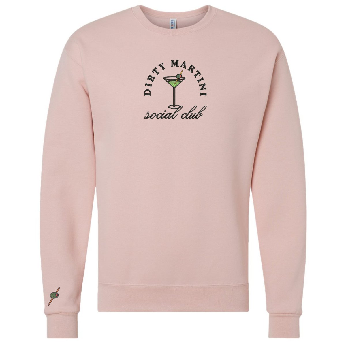 'Dirty Martini Social Club' Crewneck Sweatshirt