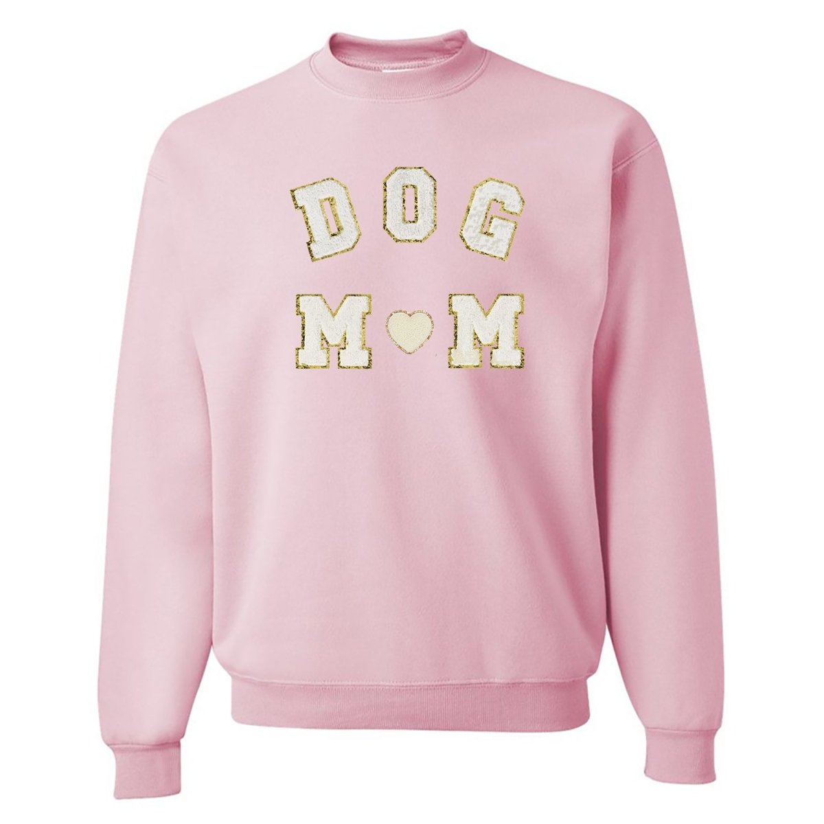 Dog Mom Letter Patch Crewneck Sweatshirt