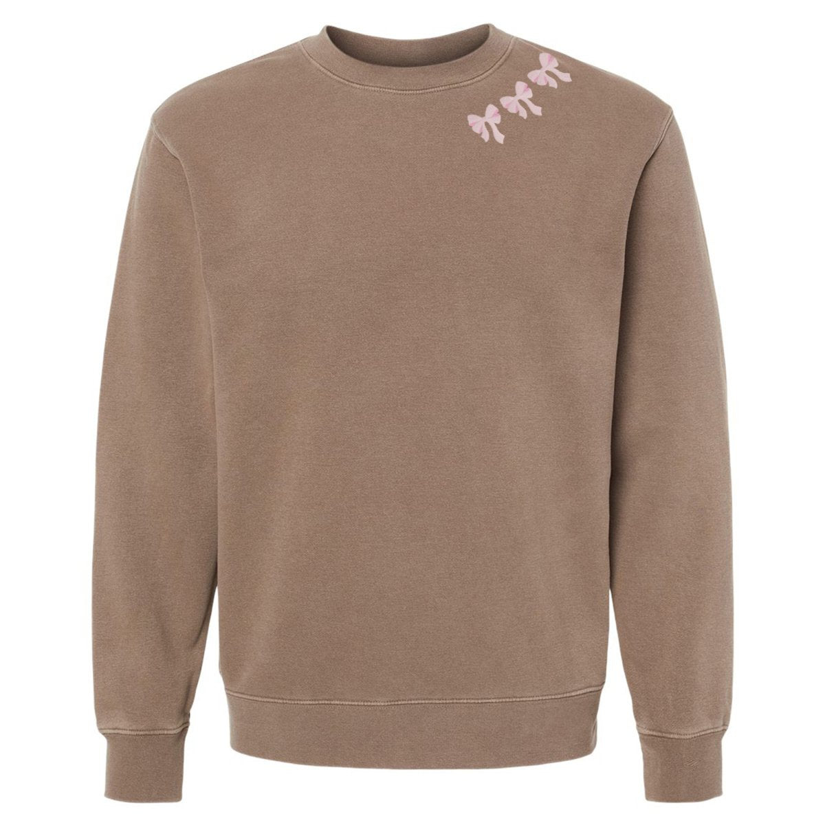 Embroidered 'Bow Collar' Cozy Crew