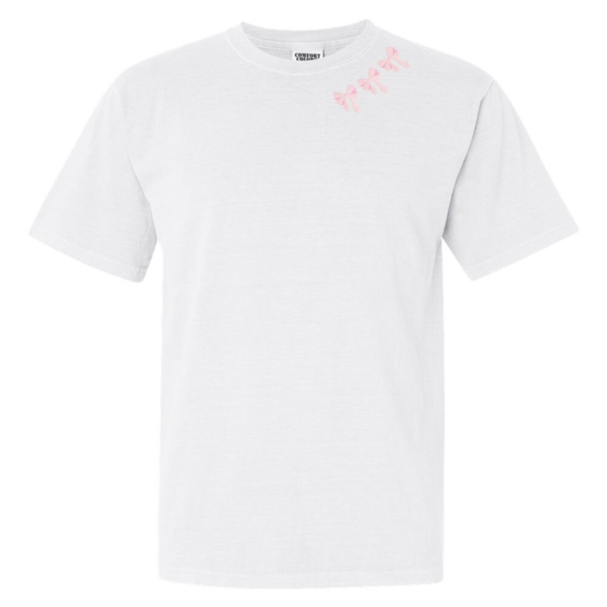 Embroidered 'Bow Collar' T-Shirt