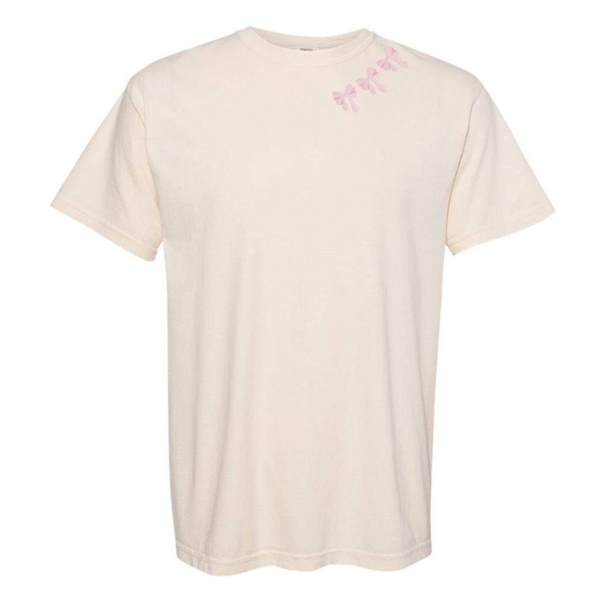 Embroidered 'Bow Collar' T-Shirt