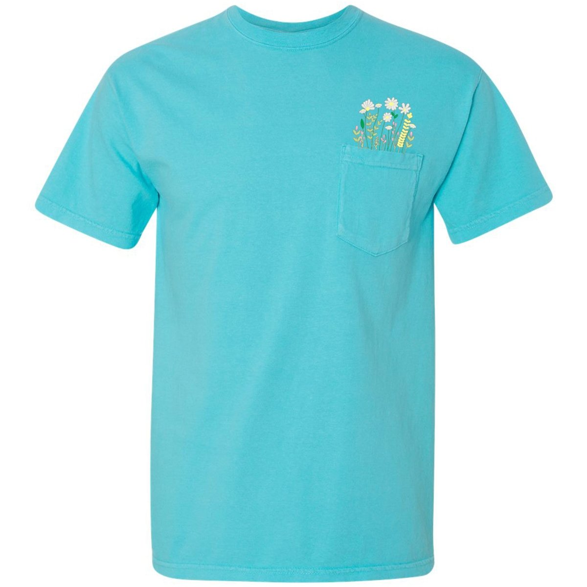 Embroidered 'Floral Pocket' Pocket T-Shirt