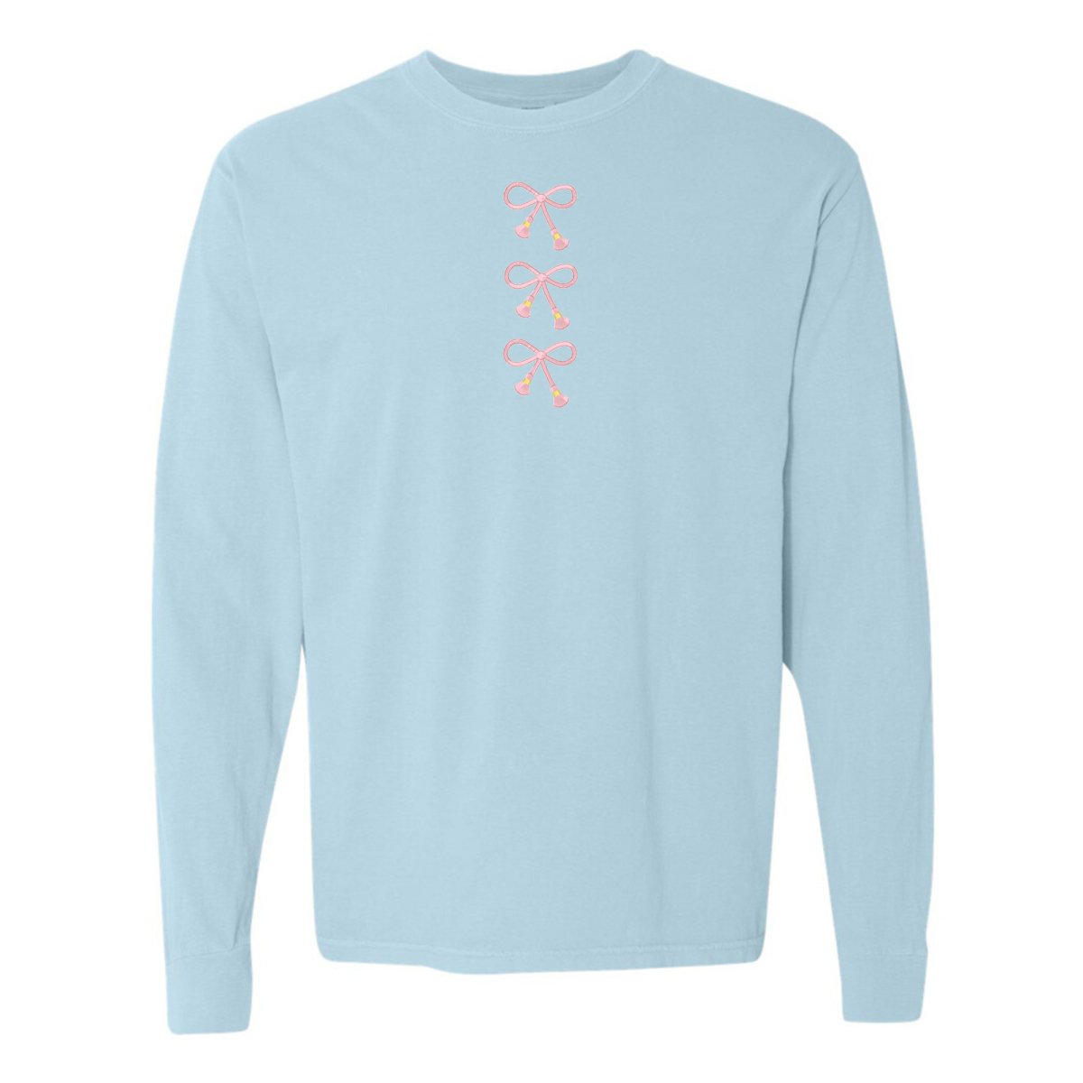 Embroidered Tasseled 'Bows' Long Sleeve