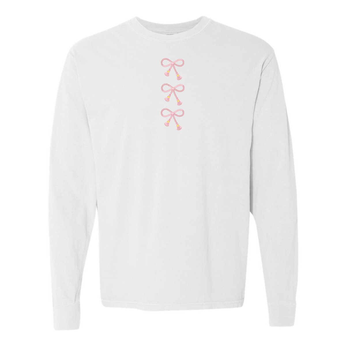 Embroidered Tasseled 'Bows' Long Sleeve