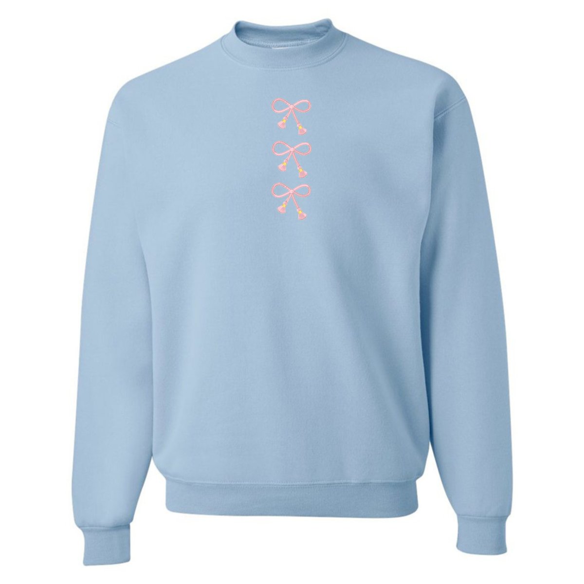 Embroidered Tasseled 'Bows' Sweatshirt