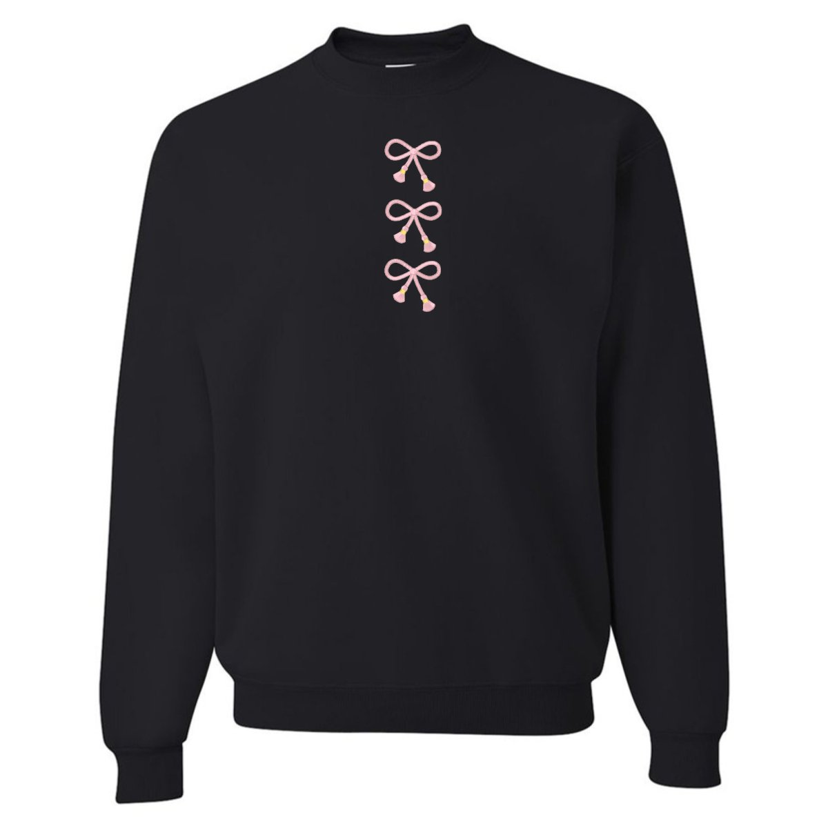 Embroidered Tasseled 'Bows' Sweatshirt