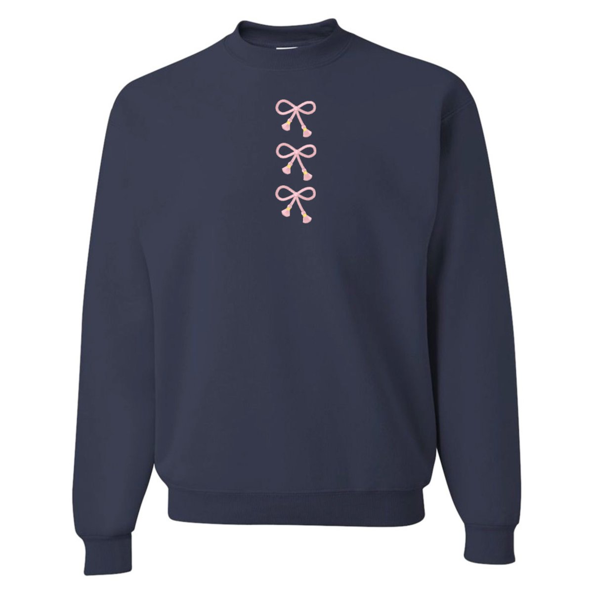 Embroidered Tasseled 'Bows' Sweatshirt