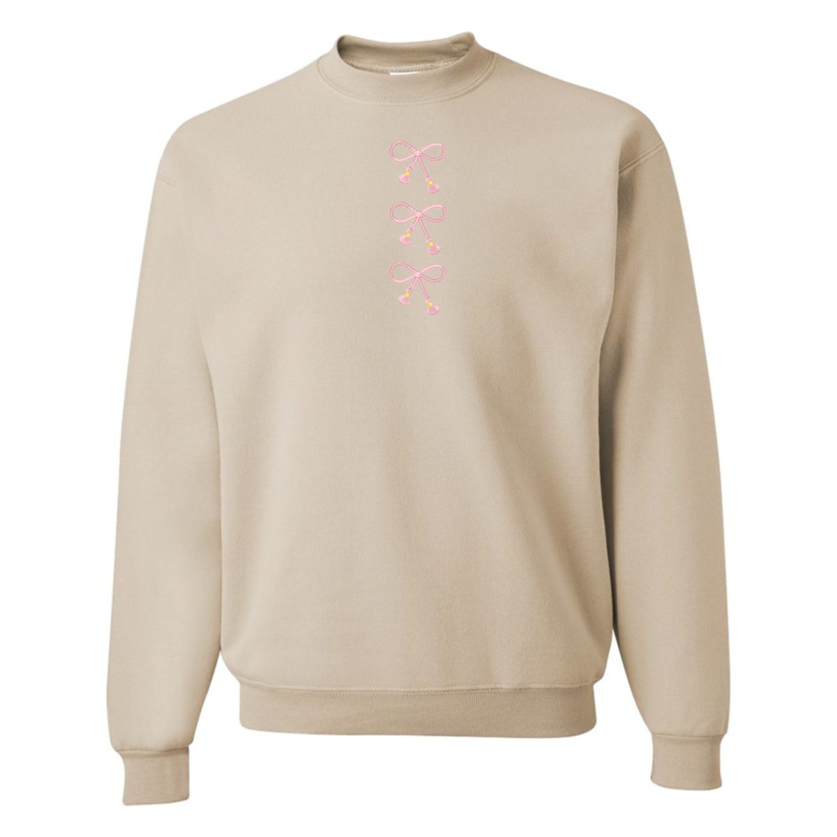 Embroidered Tasseled 'Bows' Sweatshirt