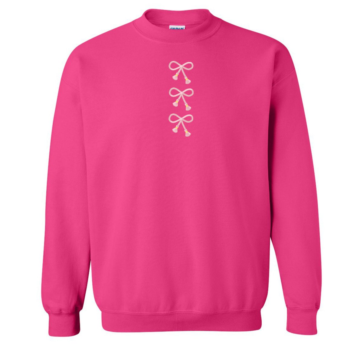 Embroidered Tasseled 'Bows' Sweatshirt