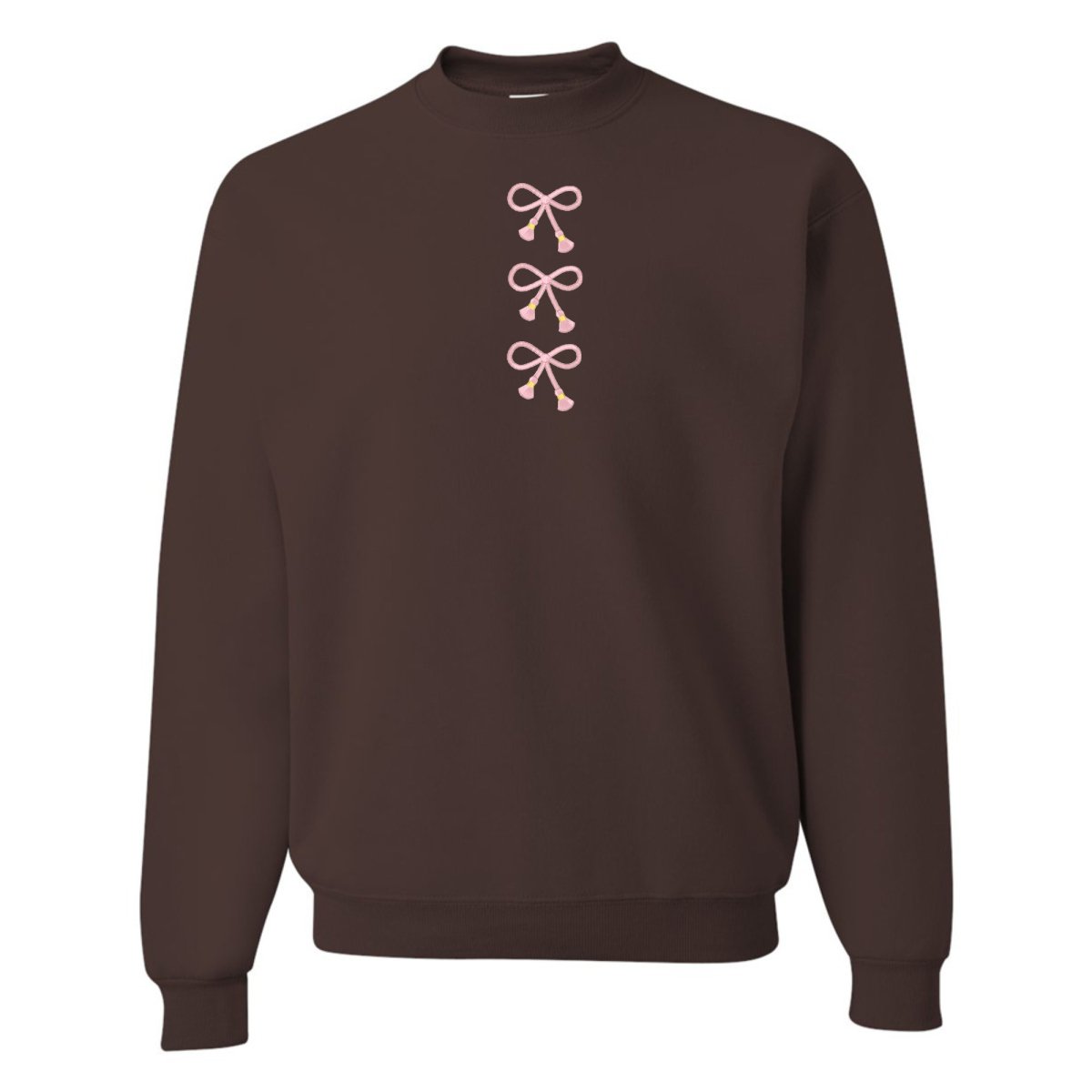 Embroidered Tasseled 'Bows' Sweatshirt