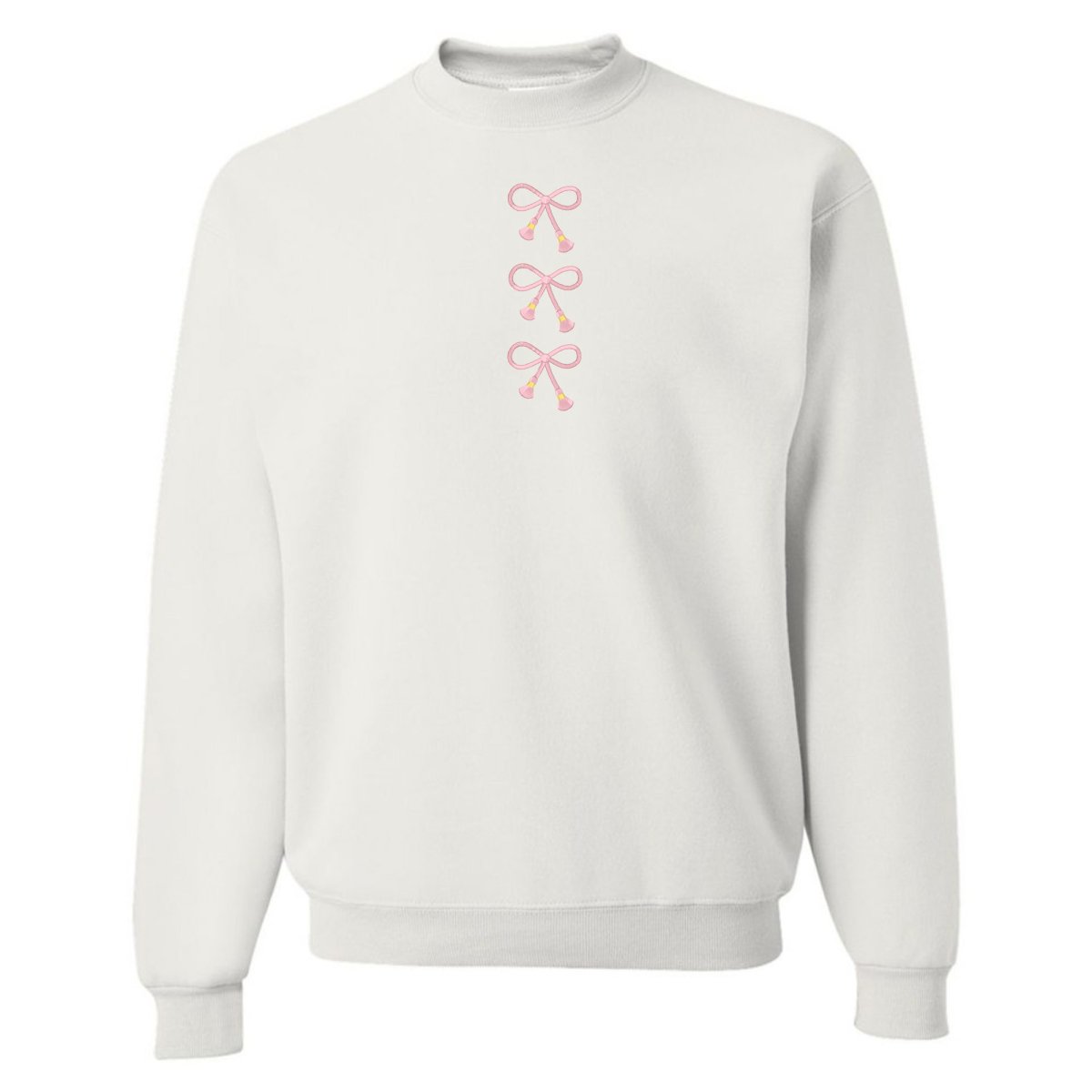 Embroidered Tasseled 'Bows' Sweatshirt