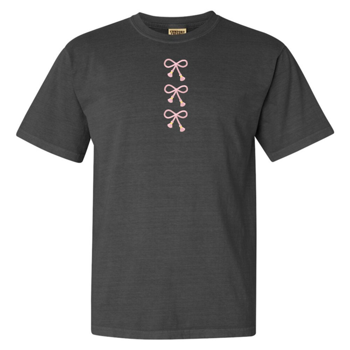 Embroidered Tasseled 'Bows' T-Shirt