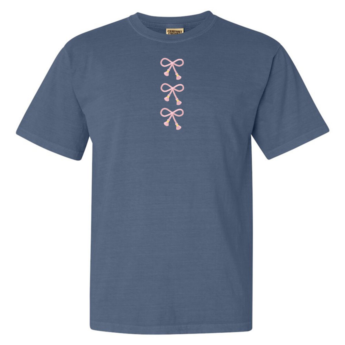 Embroidered Tasseled 'Bows' T-Shirt