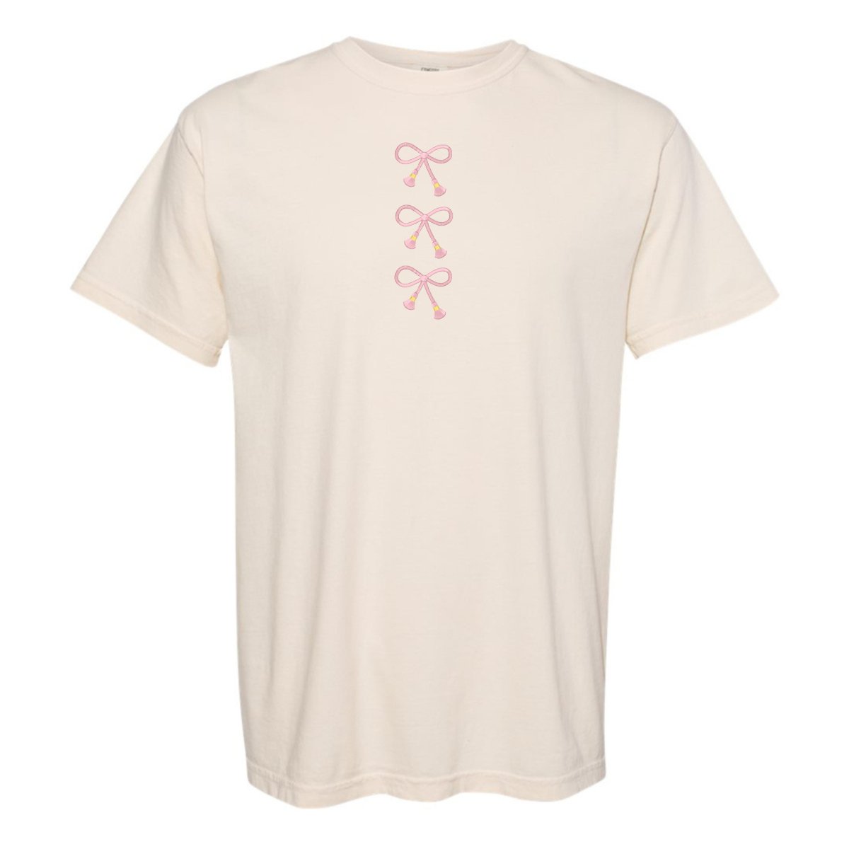 Embroidered Tasseled 'Bows' T-Shirt