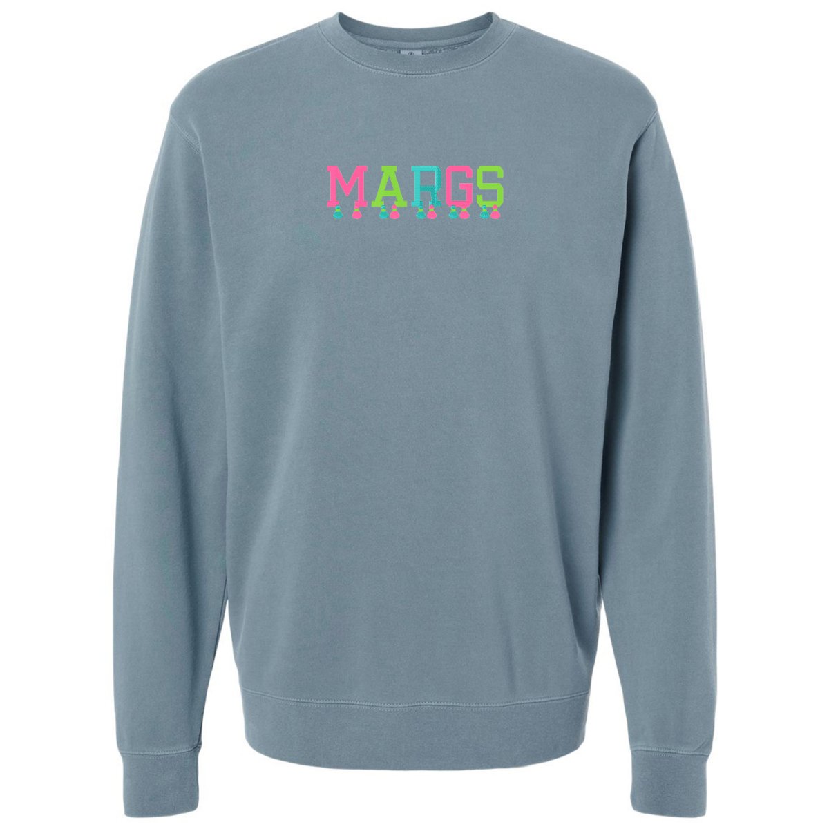 Embroidered Tasseled 'Margs' Cozy Crew