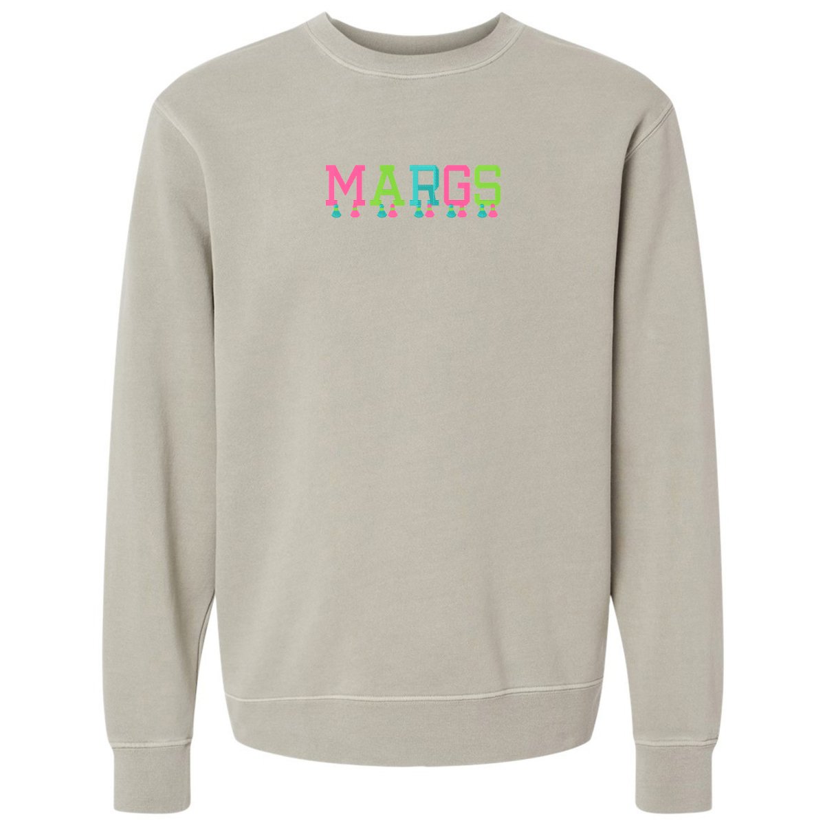 Embroidered Tasseled 'Margs' Cozy Crew