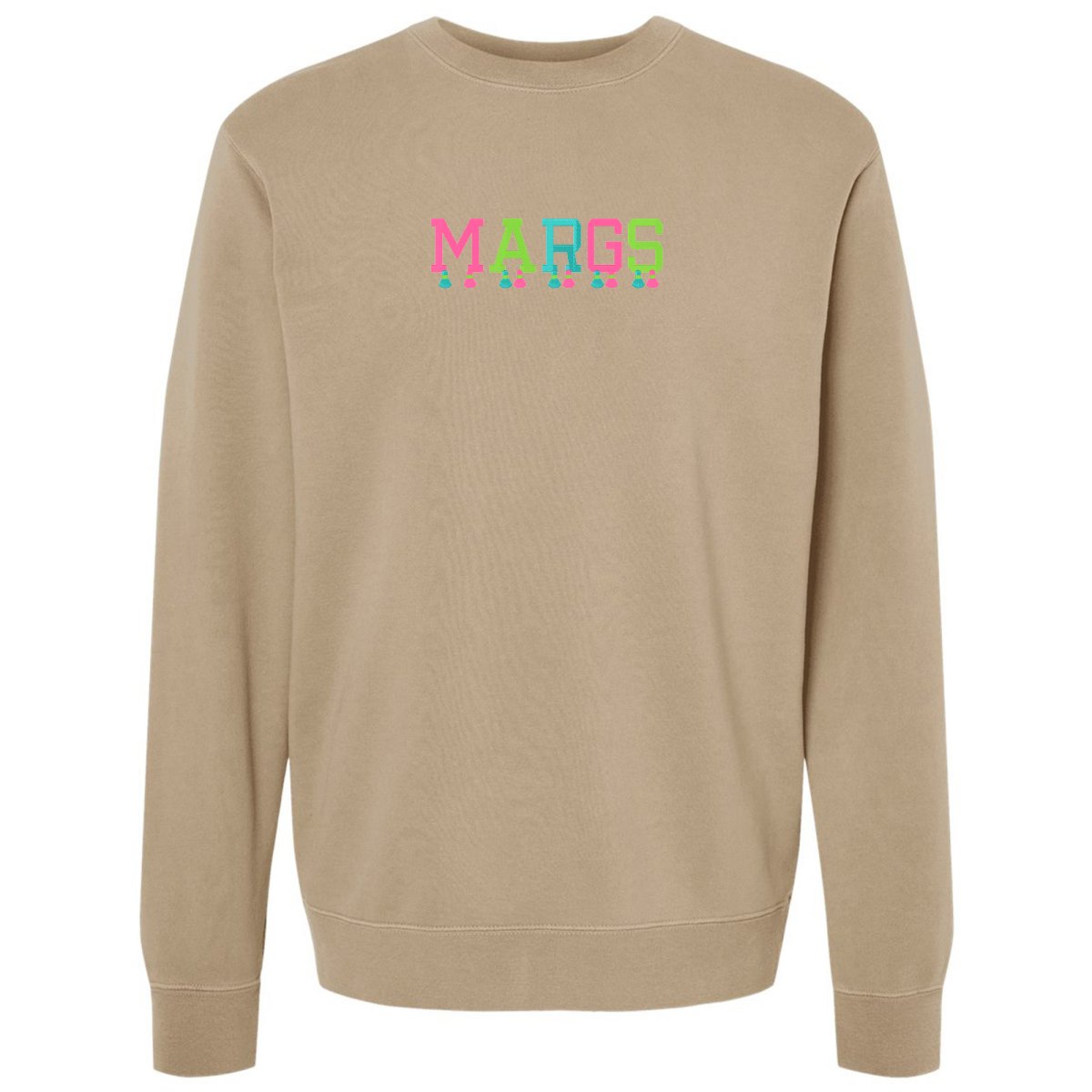 Embroidered Tasseled 'Margs' Cozy Crew