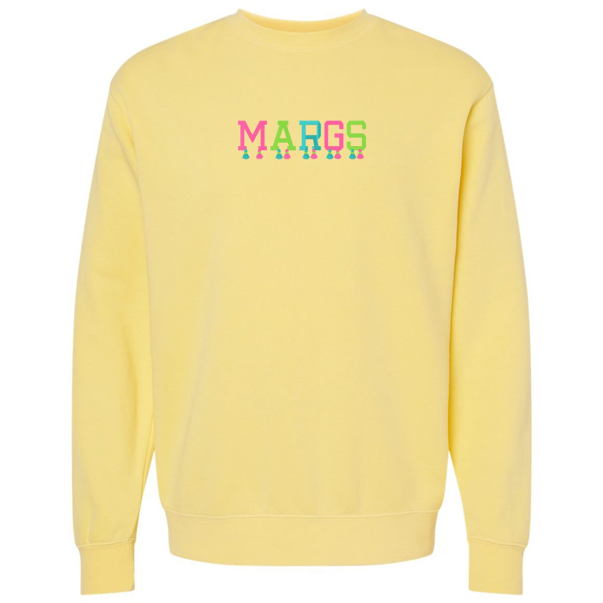 Embroidered Tasseled 'Margs' Cozy Crew