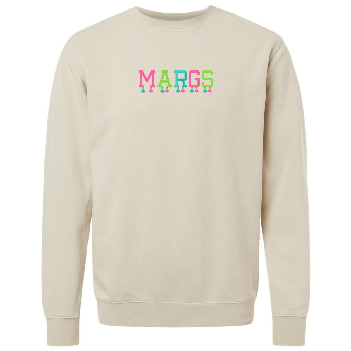 Embroidered Tasseled 'Margs' Cozy Crew