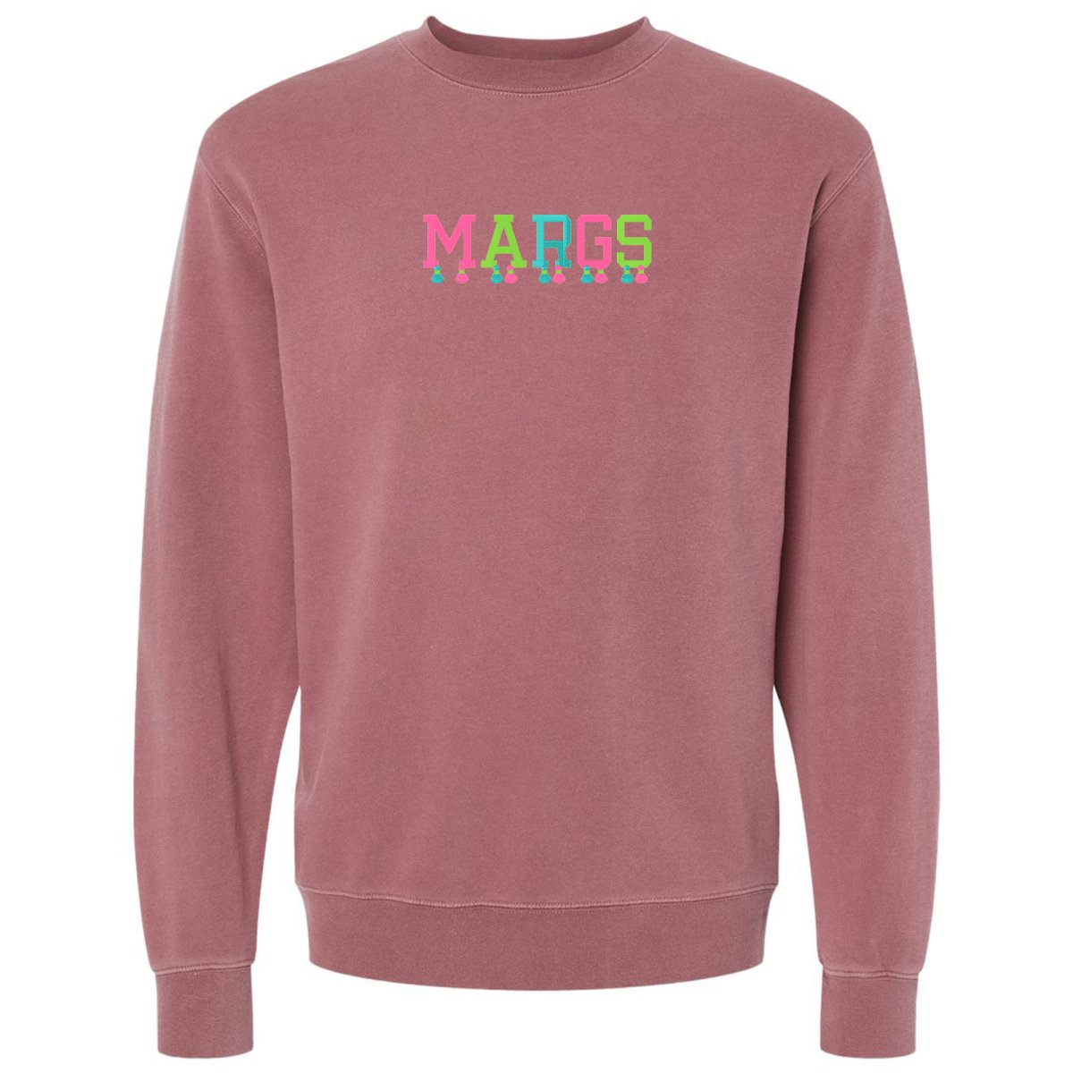 Embroidered Tasseled 'Margs' Cozy Crew