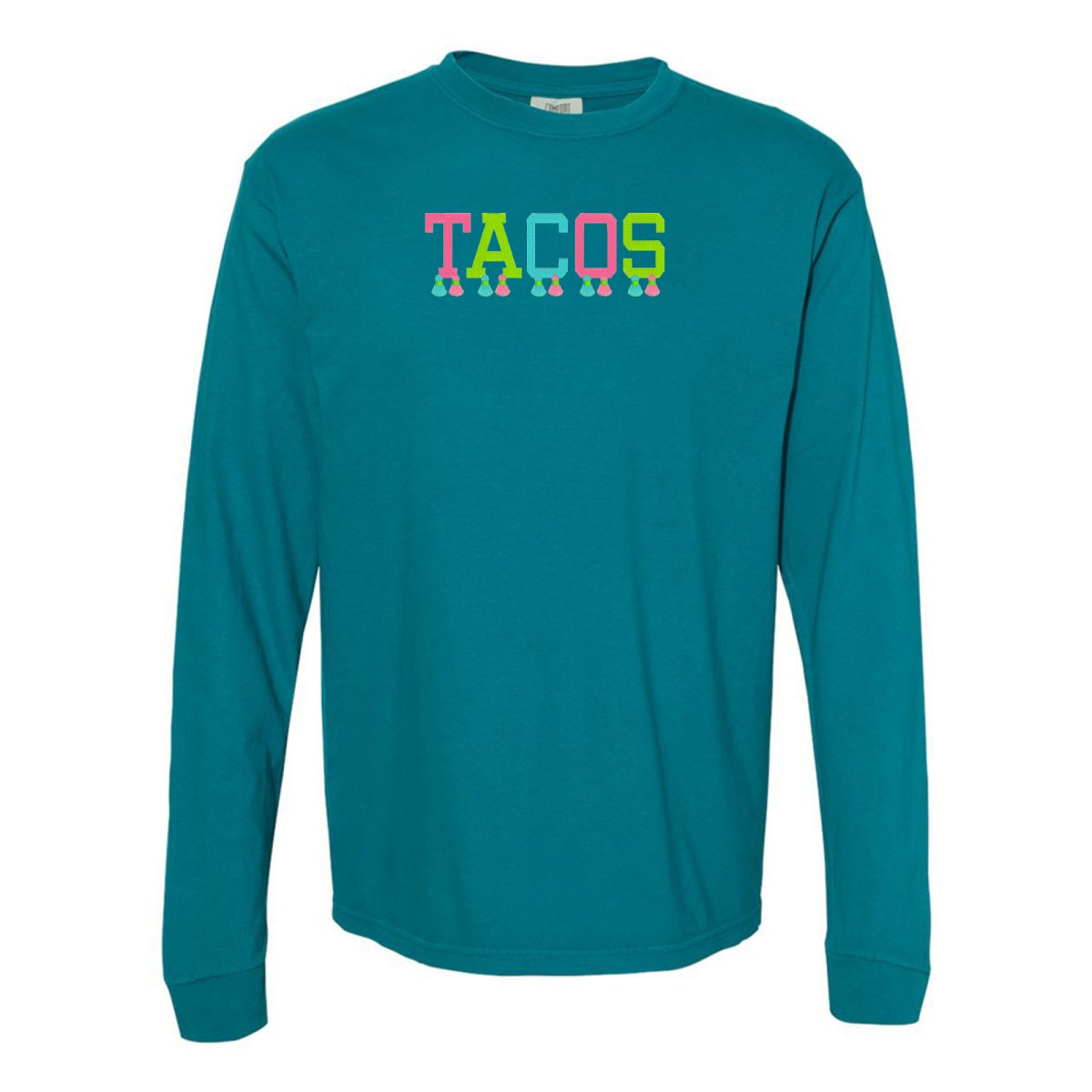 Embroidered Tasseled 'Tacos' Long Sleeve