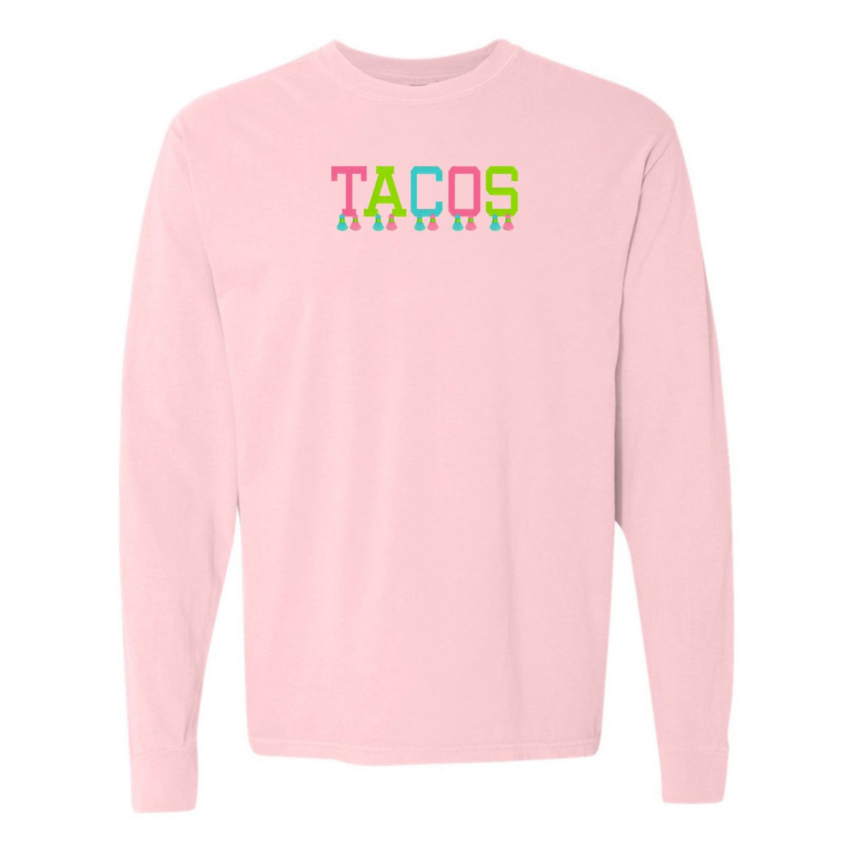 Embroidered Tasseled 'Tacos' Long Sleeve